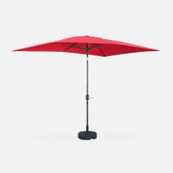 Rechthoekige parasol 2x3m met centrale mast
