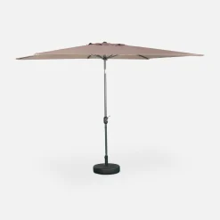 Rechthoekige parasol 2x3m met centrale mast