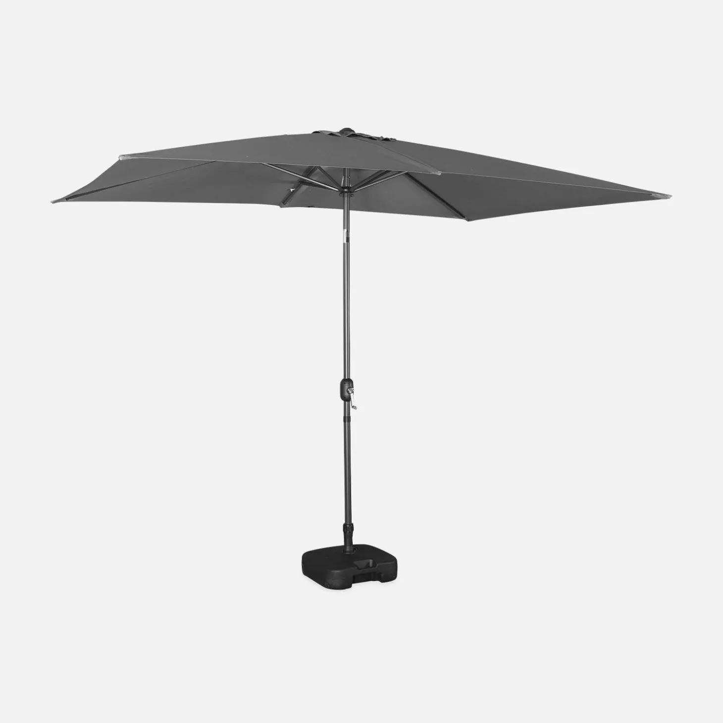 Rechthoekige parasol 2x3m met centrale mast