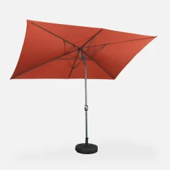 Rechthoekige parasol 2x3m met centrale mast