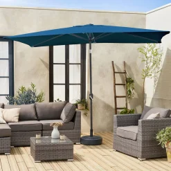 Rechthoekige parasol 2x3m met centrale mast