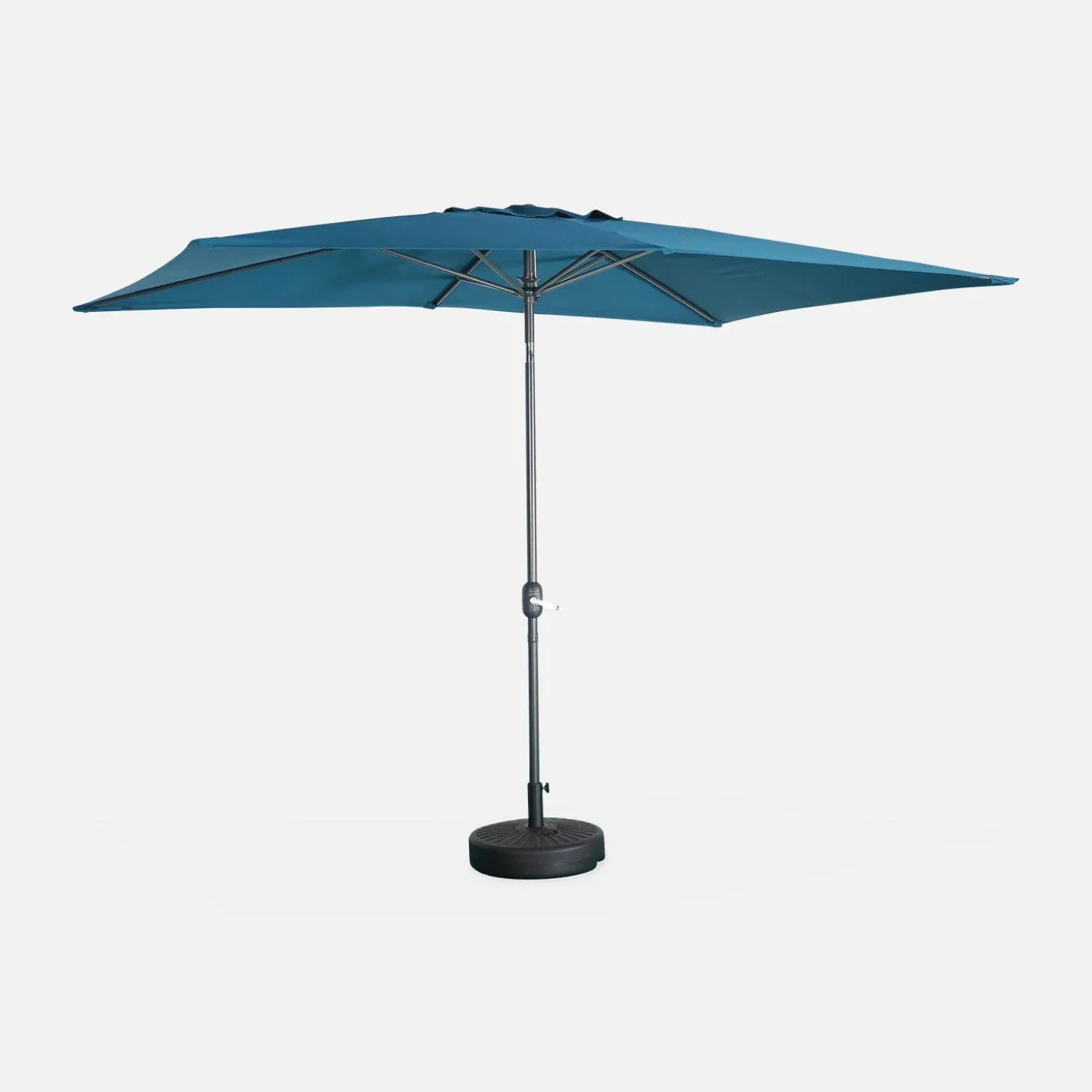 Rechthoekige parasol 2x3m met centrale mast