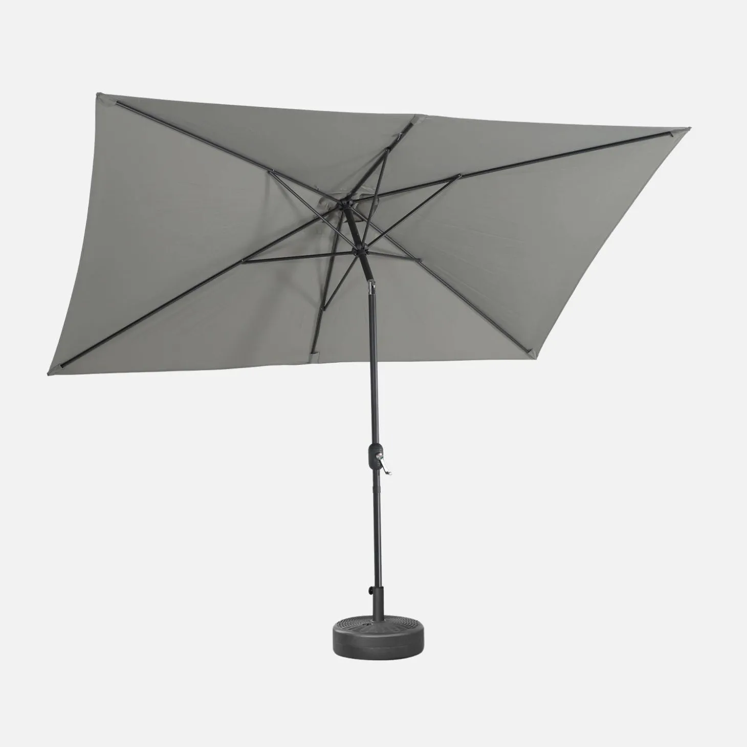Rechthoekige parasol 2x3m met centrale mast