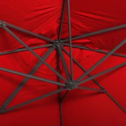 Rechthoekige parasol 3x4m + verzwaarde tegels 50x50cm