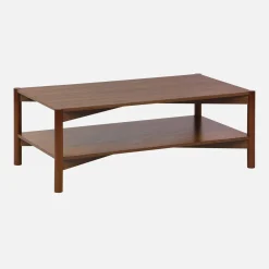 Rechthoekige salontafel dubbel tafelblad houteffect