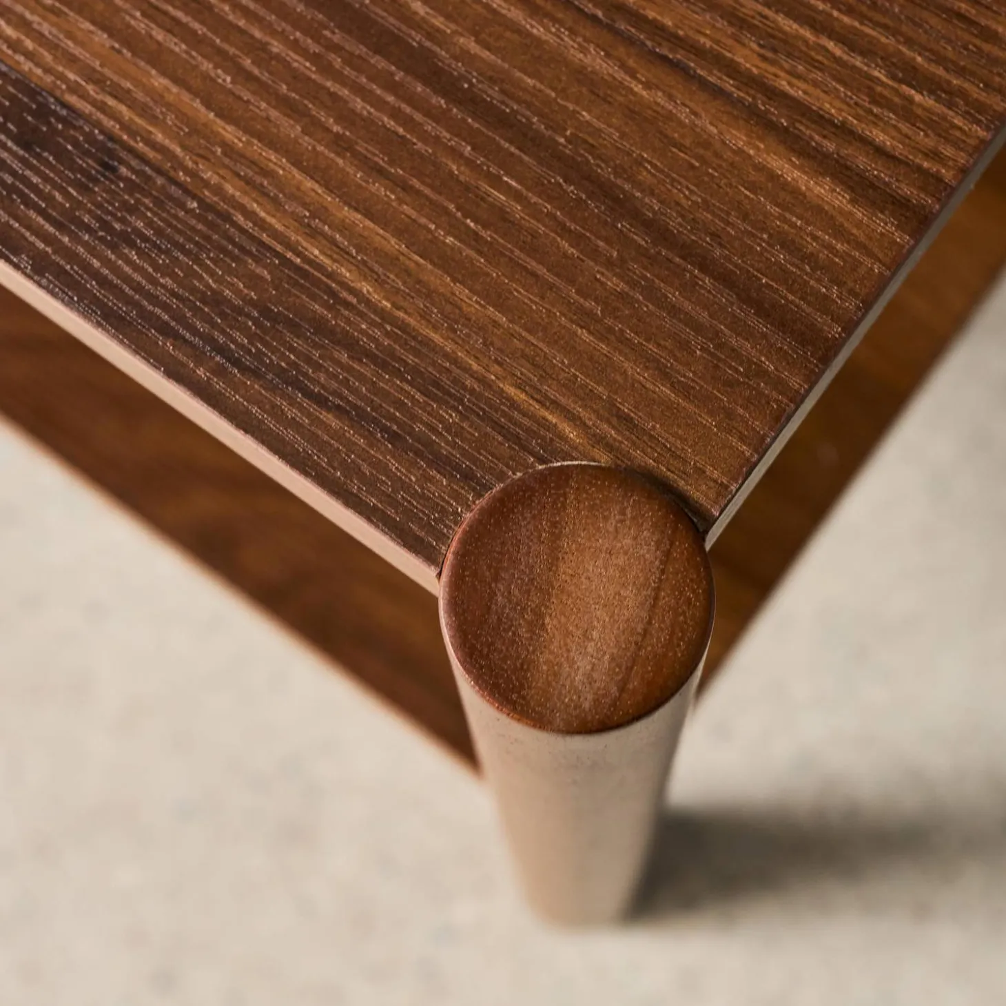 Rechthoekige salontafel dubbel tafelblad houteffect