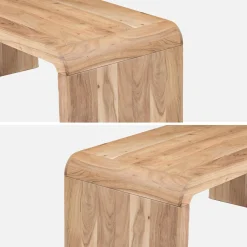 Rechthoekige salontafel van massief acaciahout