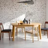 Rechthoekige uitschuifbare eettafel 160 - 210cm, eiken en metaalfineer