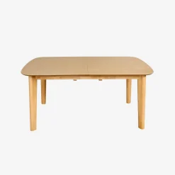 Rechthoekige uitschuifbare eettafel 160 - 210cm, eiken en metaalfineer