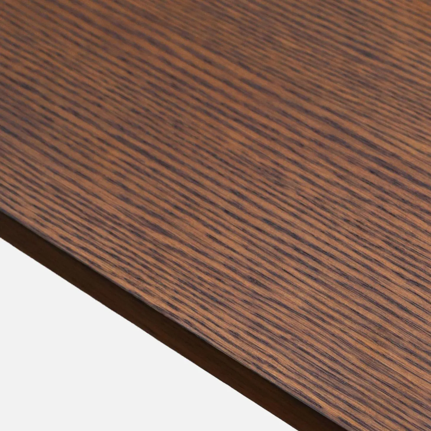 Rechthoekige uitschuifbare eettafel van rubberhout en eikenfineer 6 tot 10 plaatsen