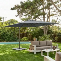 Rechthoekige zweefparasol 3x4m