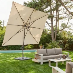 Rechthoekige zweefparasol 3x4m