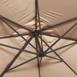 Rechthoekige zweefparasol 4x3m + ballasttegels 50x50cm