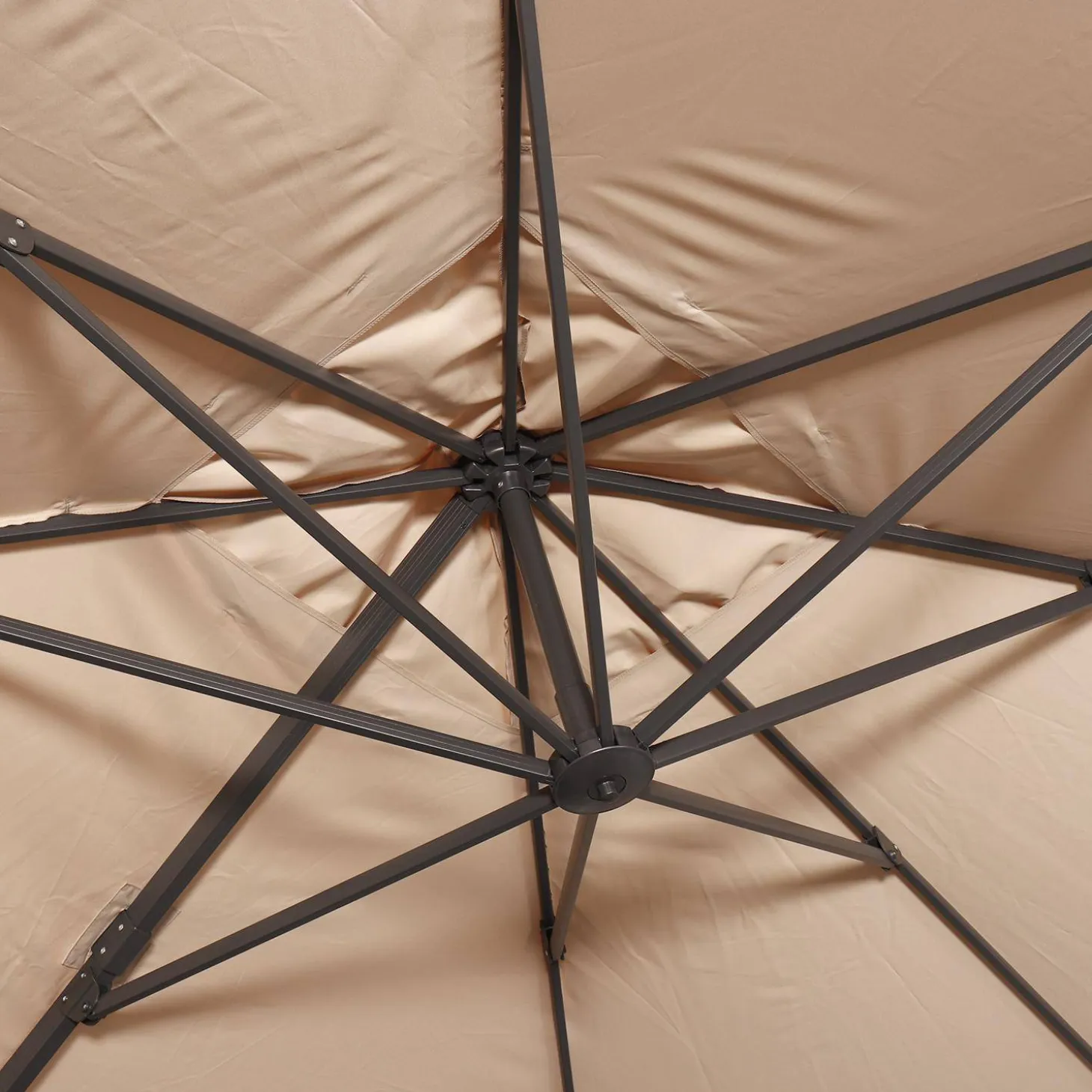 Rechthoekige zweefparasol 4x3m + ballasttegels 50x50cm