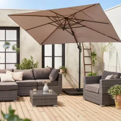 Rechthoekige zweefparasol 2x3m