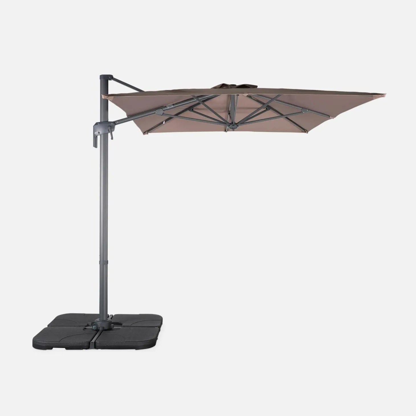 Rechthoekige zweefparasol 2x3m
