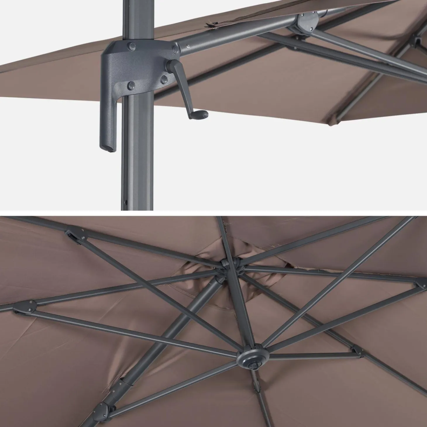 Rechthoekige zweefparasol 2x3m