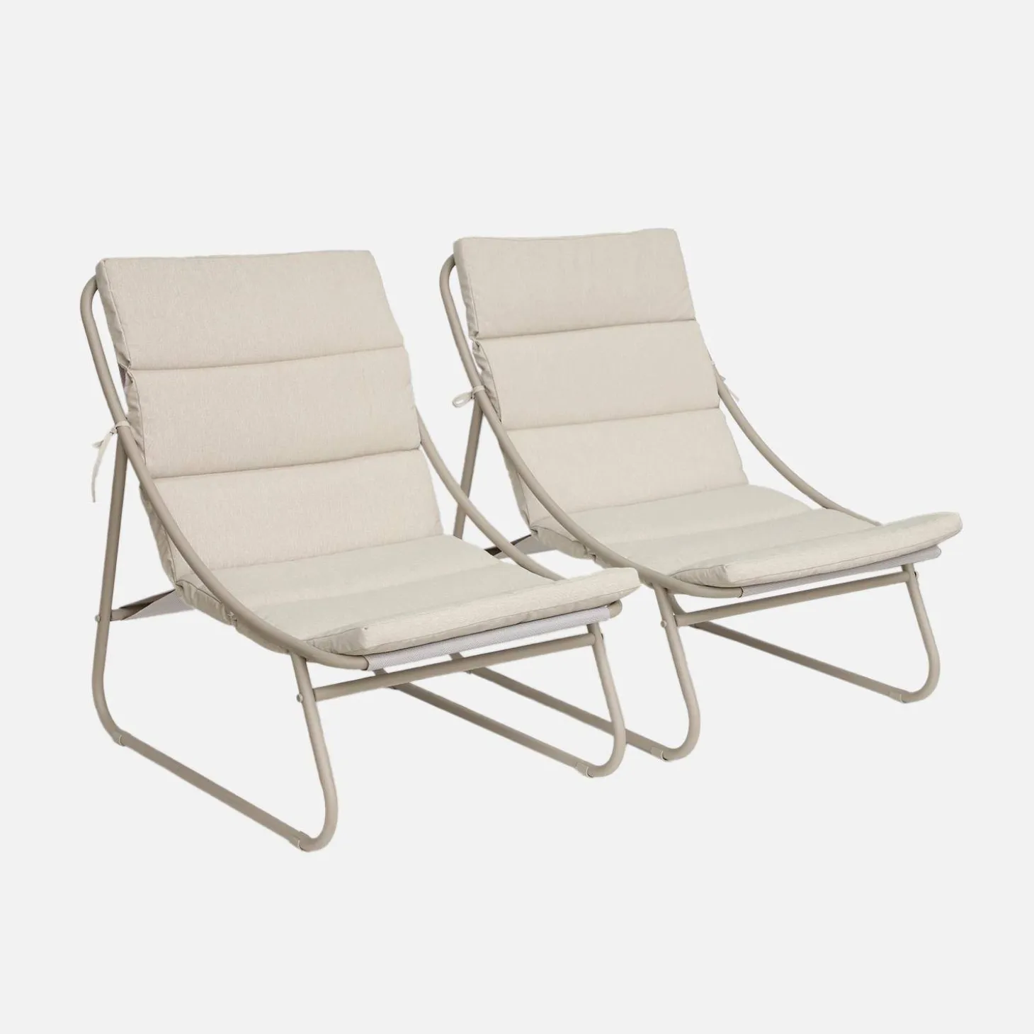 Relaxfauteuils van staal (set van 2)