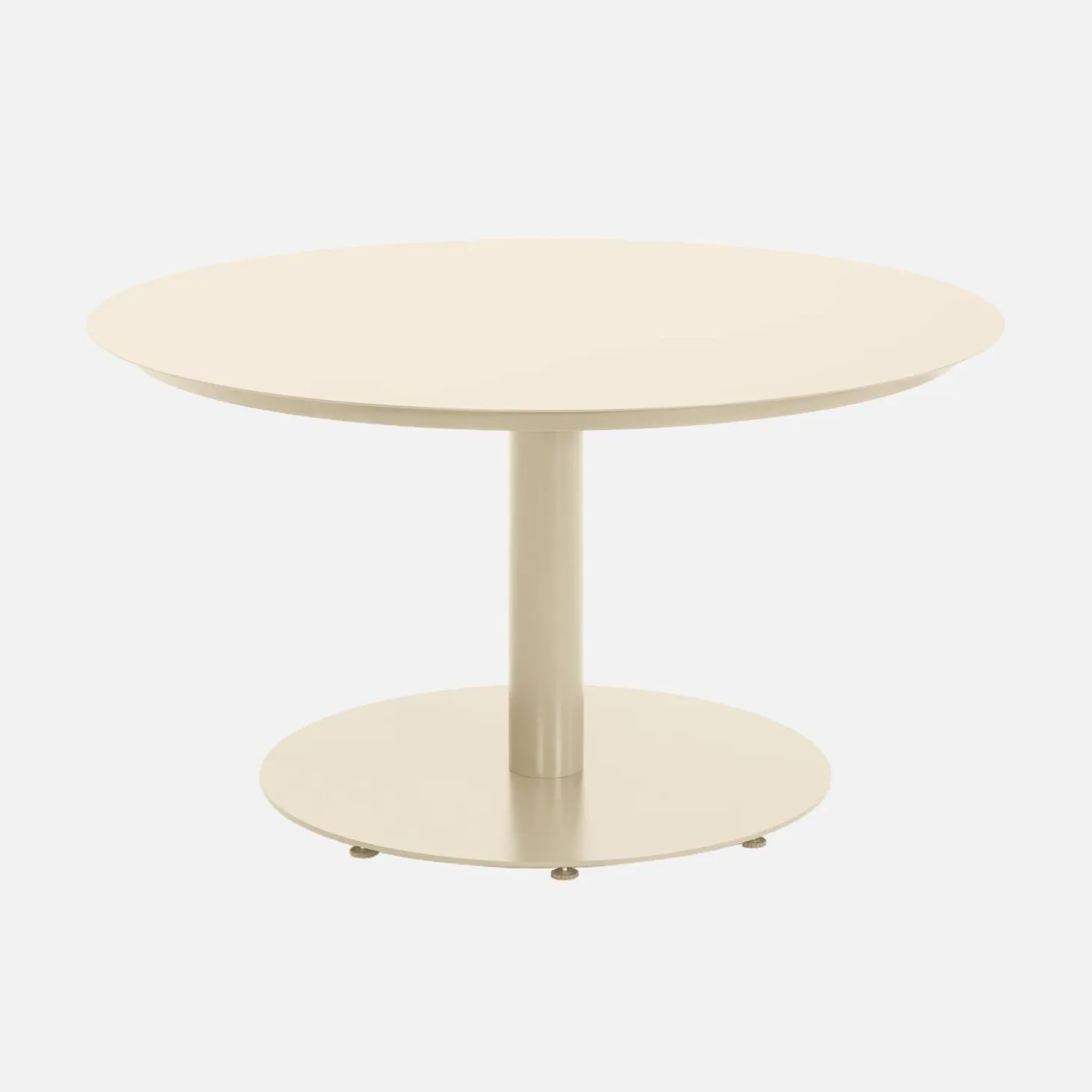 Ronde aluminium tuintafel en 6 stoelen