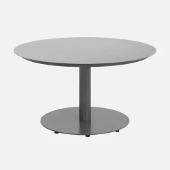 Ronde aluminium tuintafel en 6 stoelen