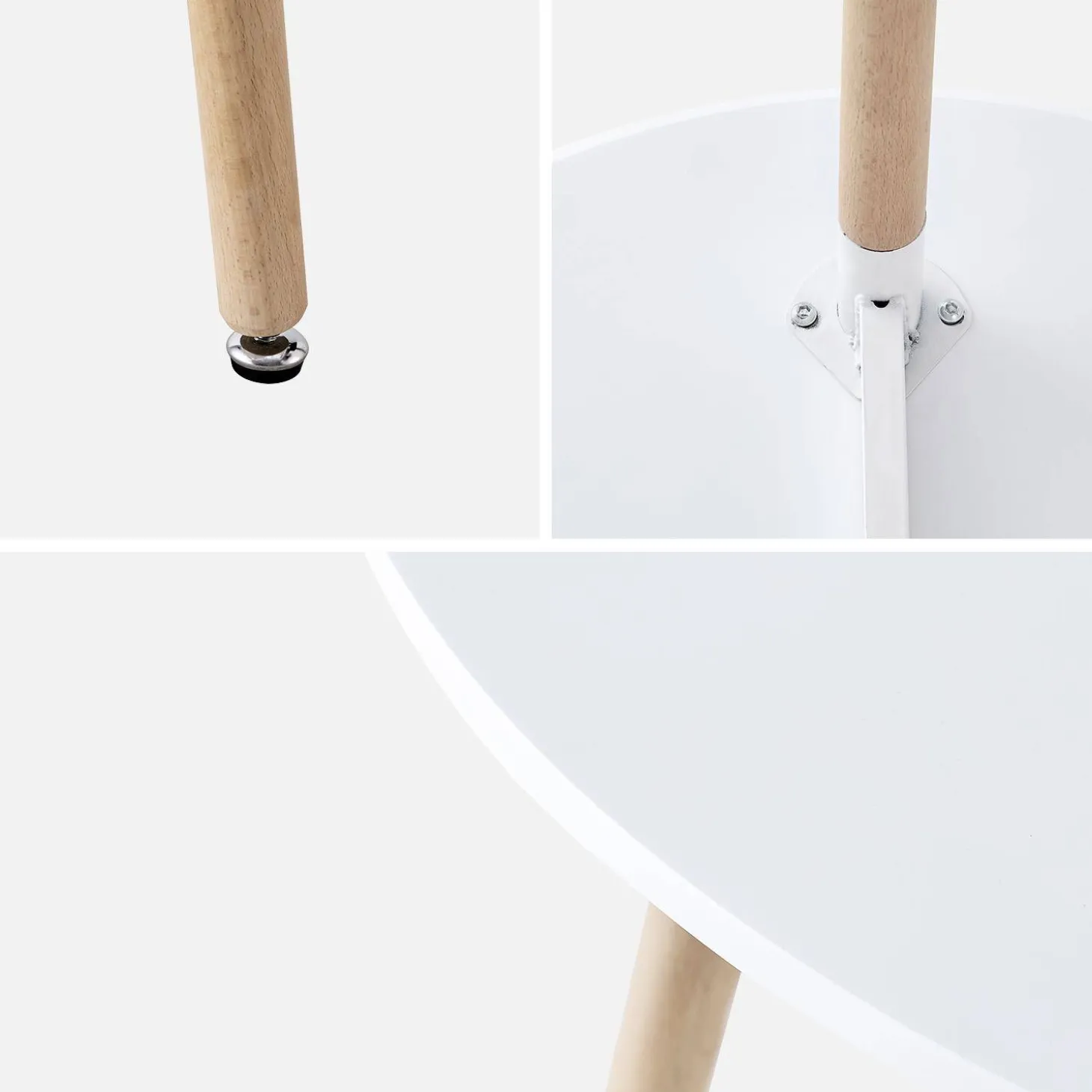 Ronde eettafel Scandinavisch hout 2 plaatsen