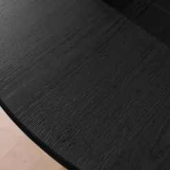 Ronde eettafel van rubberhout en eikenfineer 4 plaatsen