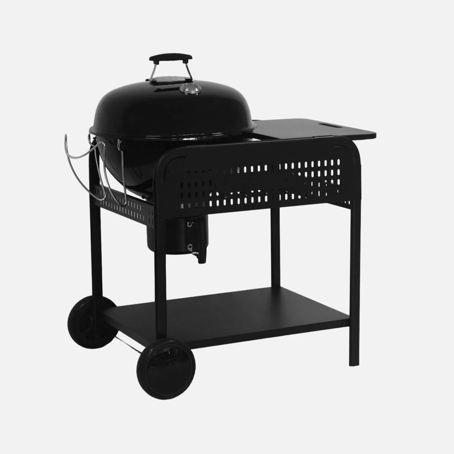 Ronde houtskoolbarbecue Ø53cm met kar staal