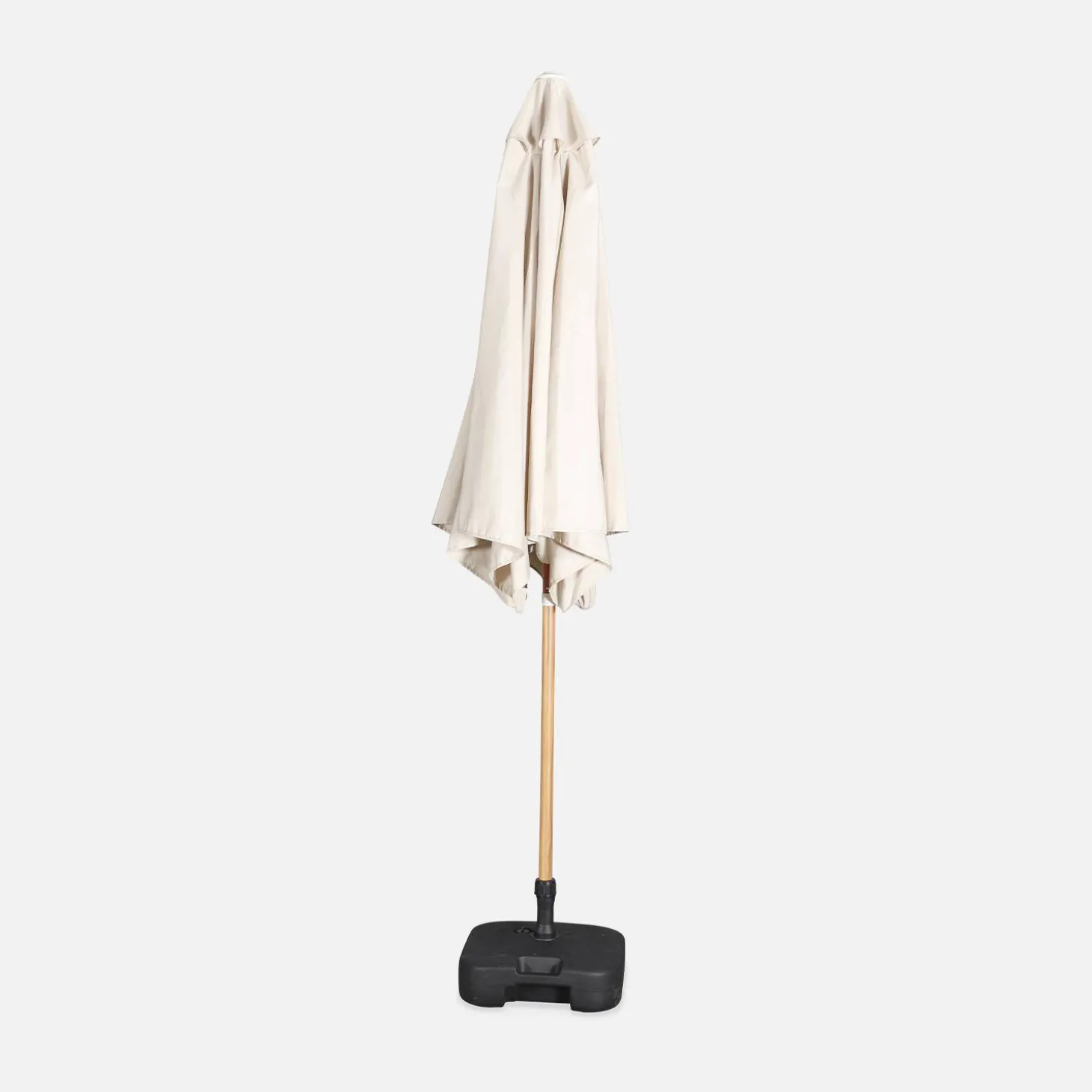 Ronde parasol 3m centrale mast met houteffect
