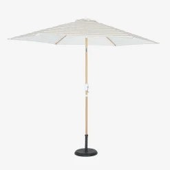 Ronde parasol 3m centrale mast met houteffect