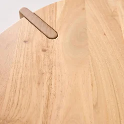Ronde salontafel in massief hout 80cm