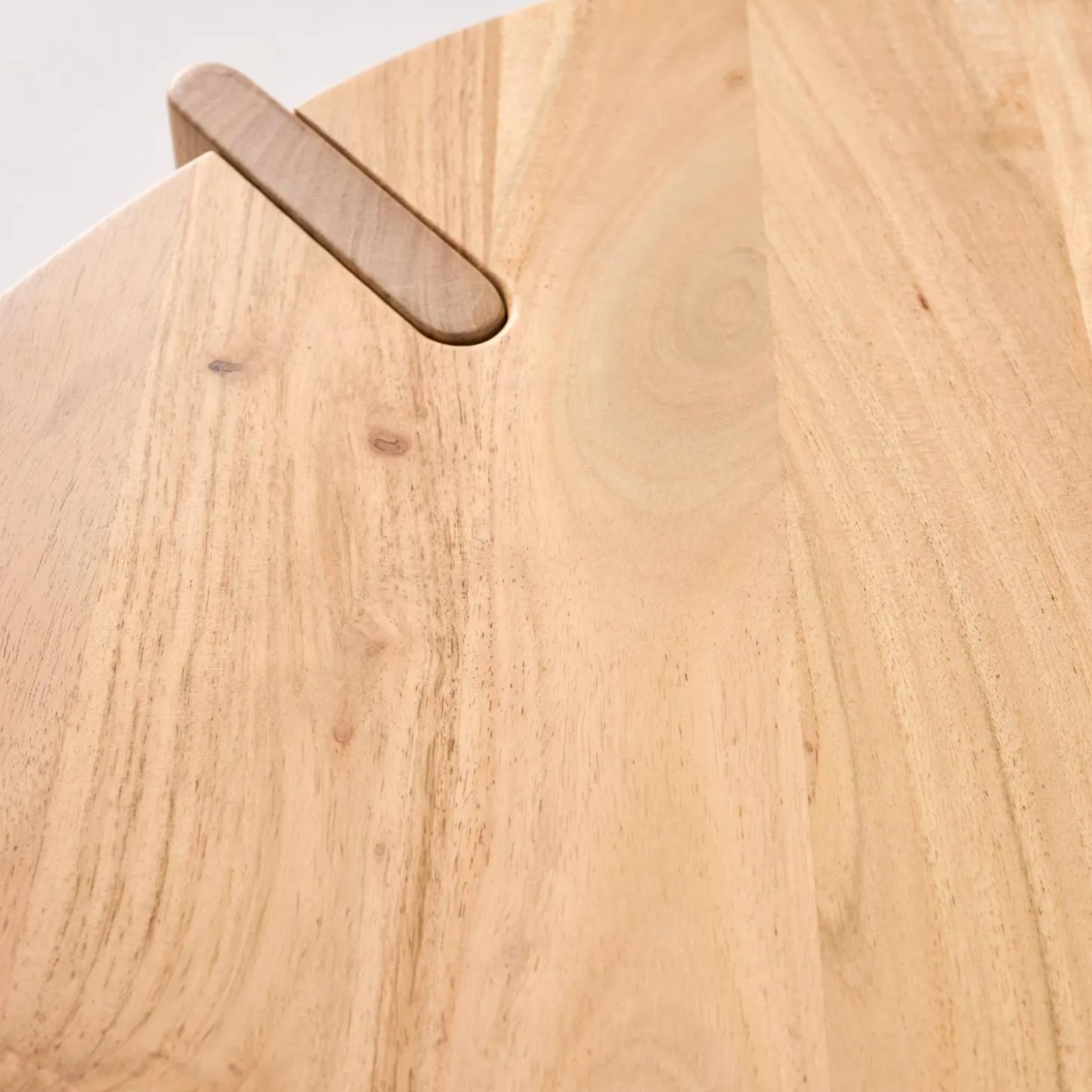 Ronde salontafel in massief hout 80cm