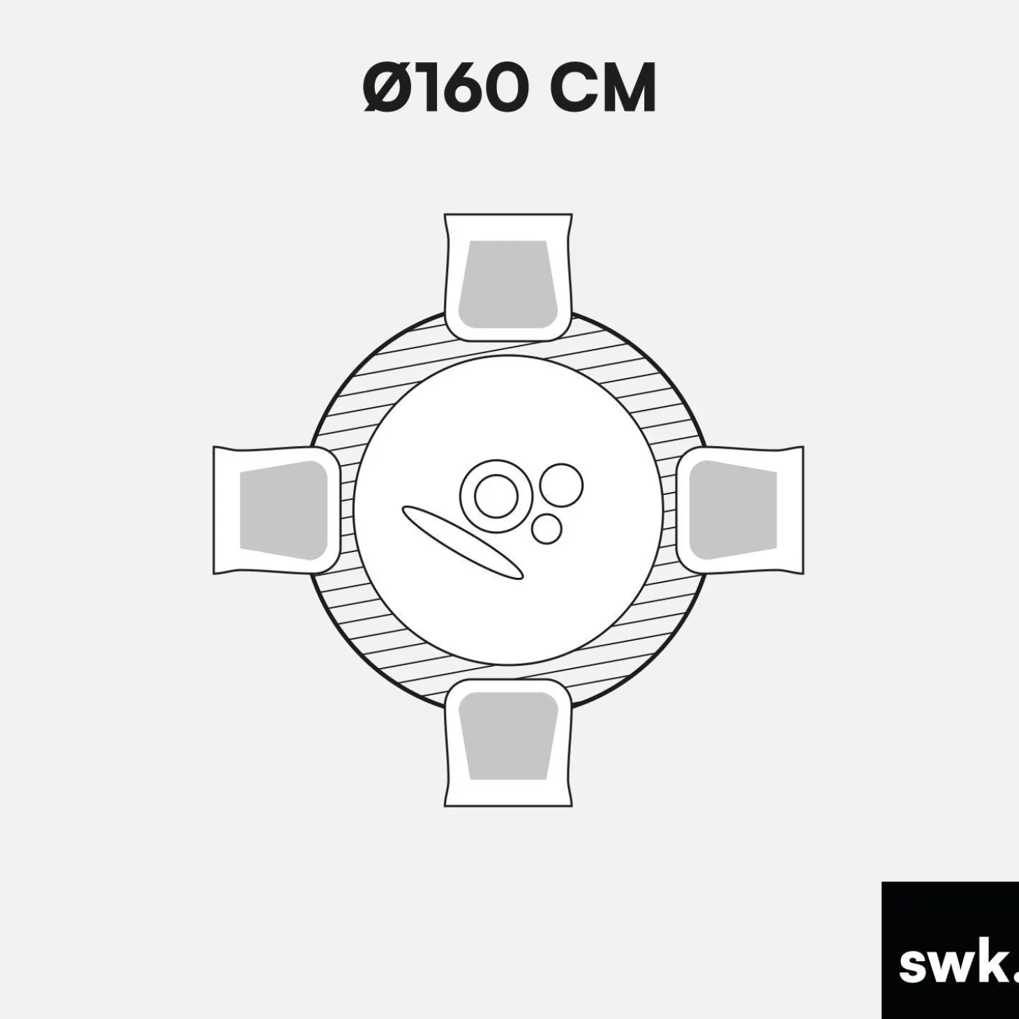 Rond vloerkleed voor binnen Ø160cm crèmekleurig