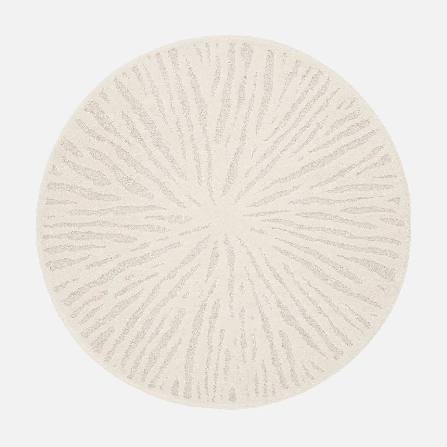 Rond vloerkleed voor binnen Ø160cm crèmekleurig