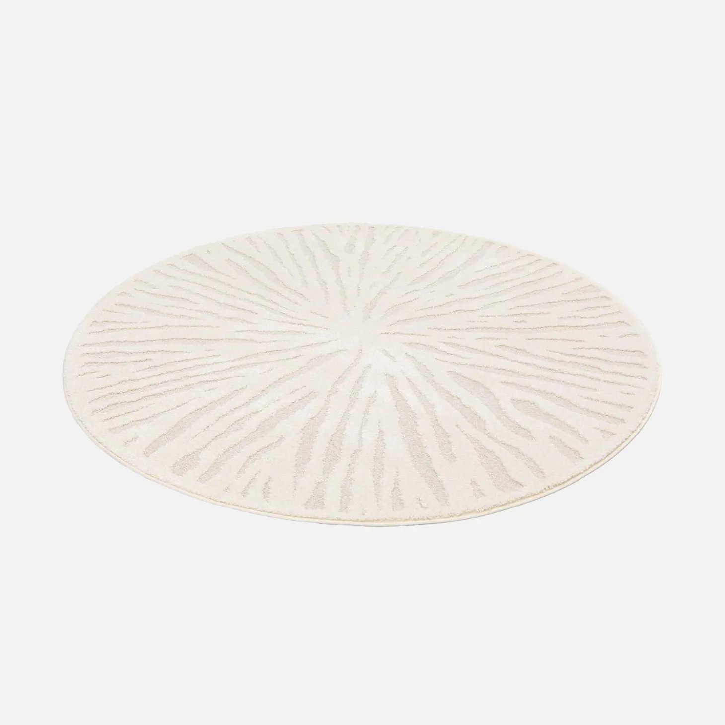 Rond vloerkleed voor binnen Ø160cm crèmekleurig