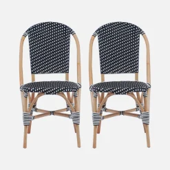 Rotan en poly rotan bistrostoel (set van 2)