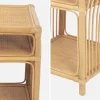 Rotan nachtkastje 1 plank 1 nis (set van 2)