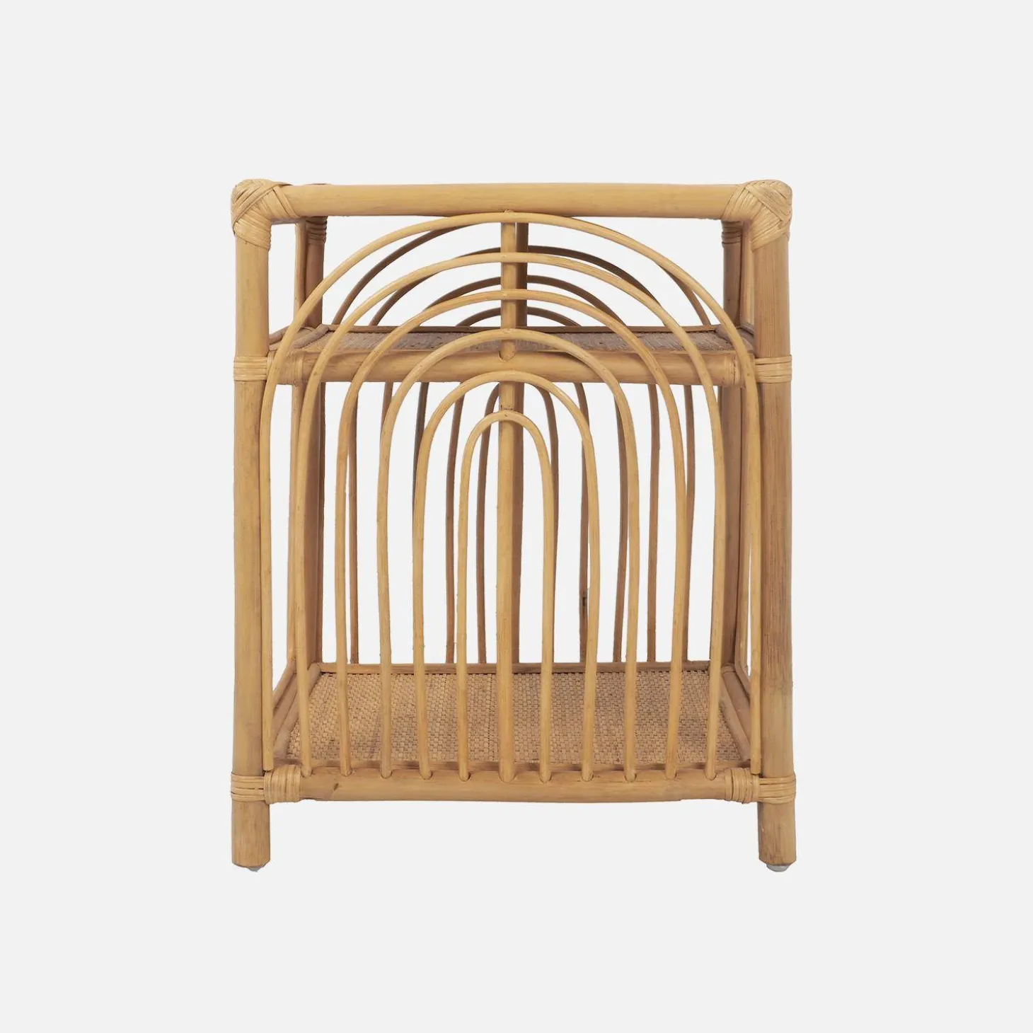 Rotan nachtkastje 1 plank 1 nis (set van 2)