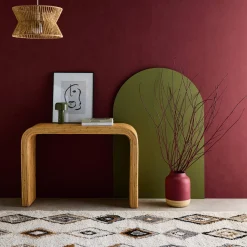 Rotan sidetable naturel, 110cm