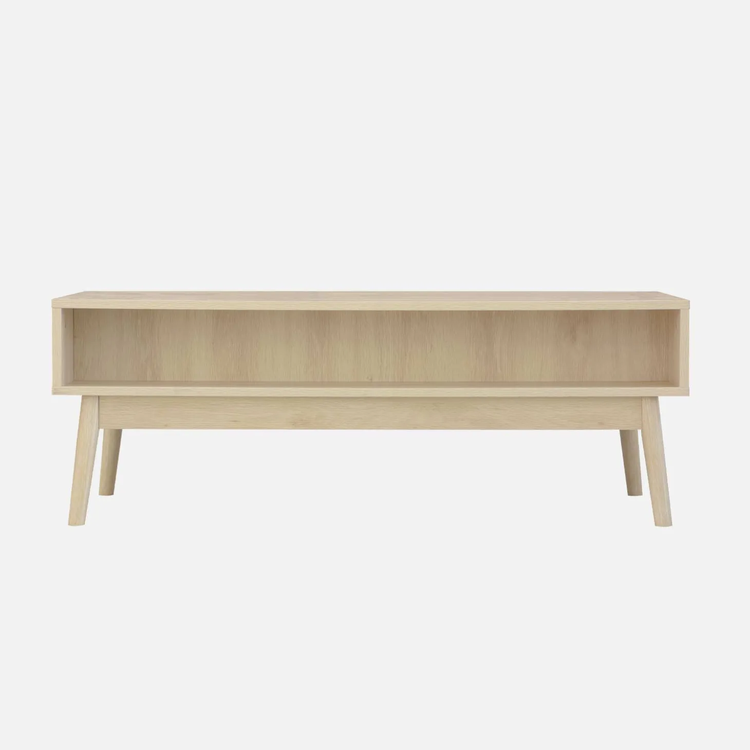 Salontafel in walnootkleurig hout, linear, L 110 x B 59 x H 39cm