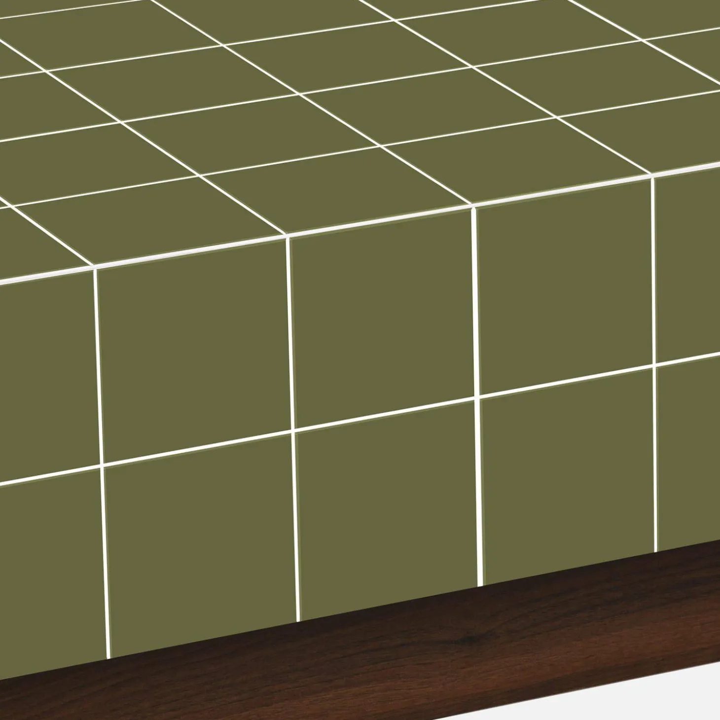 Salontafel met matte keramieklook tegels en houtdecor