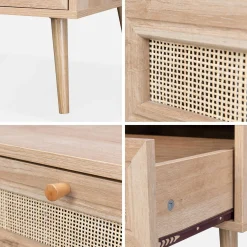 Salontafel met rotan