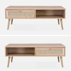 Salontafel met rotan