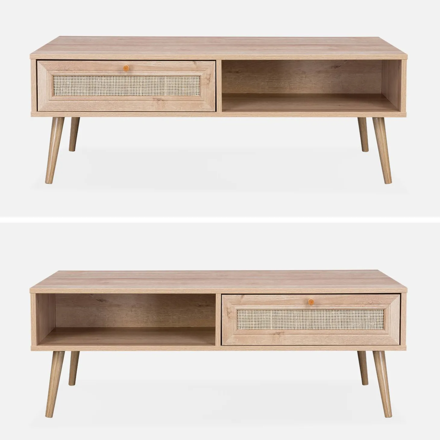 Salontafel met rotan