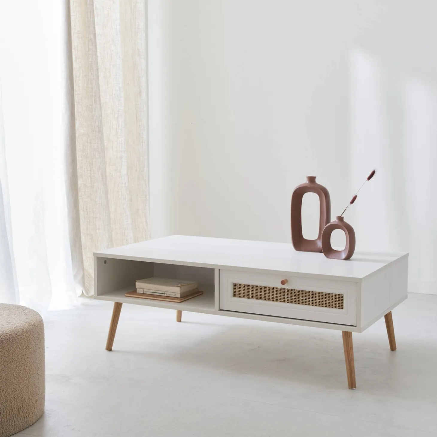 Salontafel met rotan