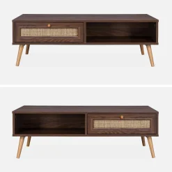 Salontafel met rotan