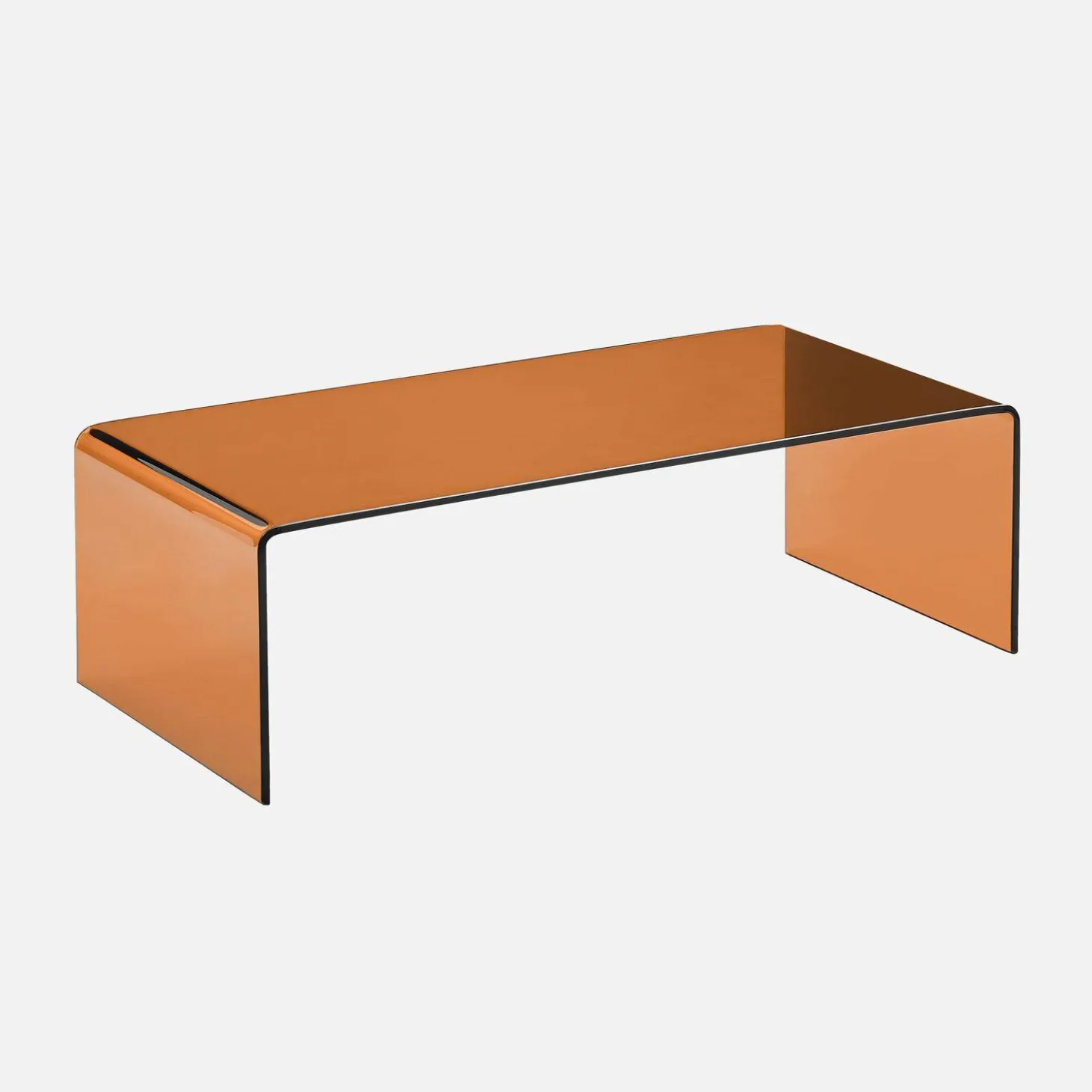 Salontafel rechthoekig gehard glas