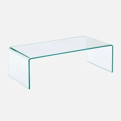 Salontafel rechthoekig gehard glas