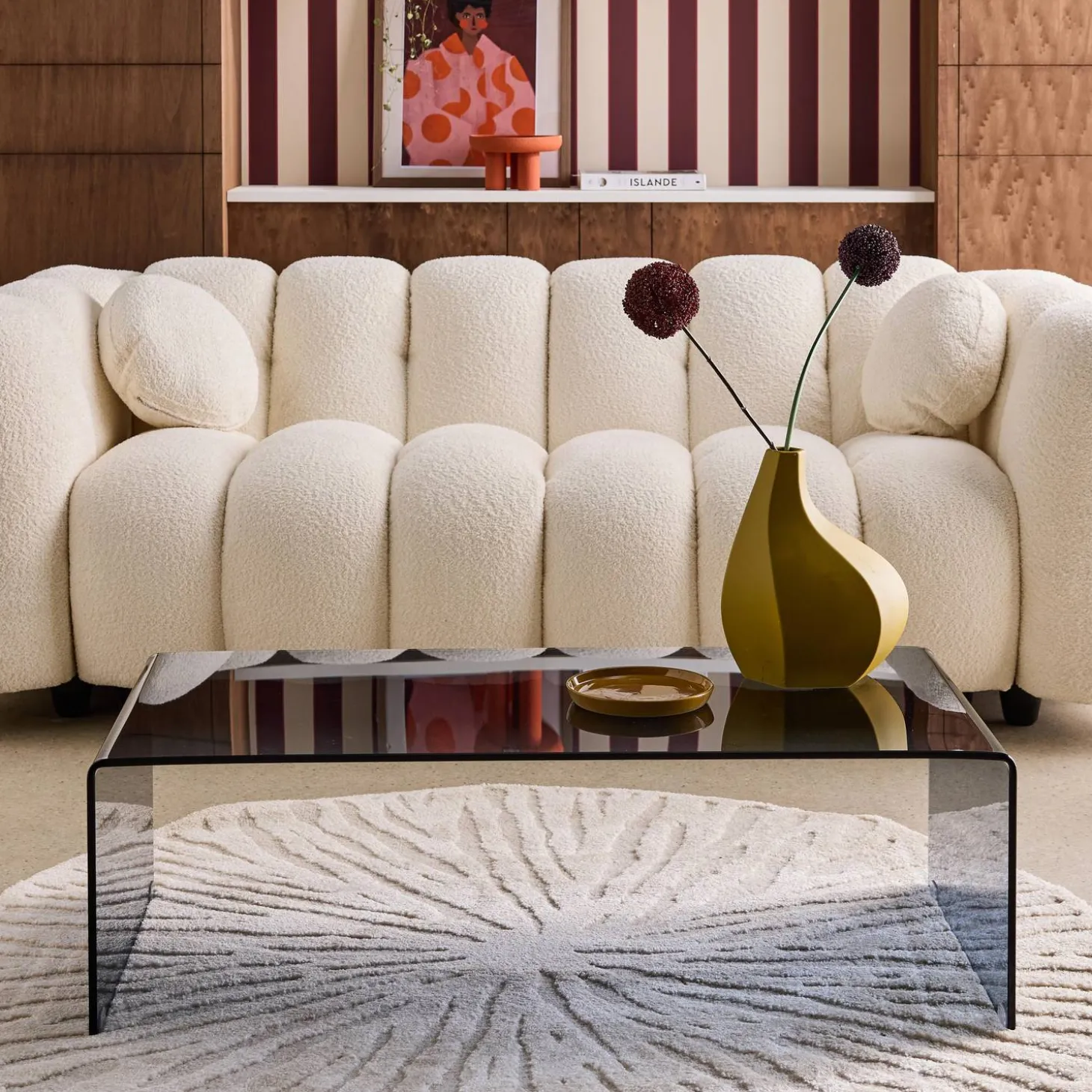 Salontafel rechthoekig gehard glas