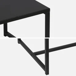 Salontafel van zwart metaal