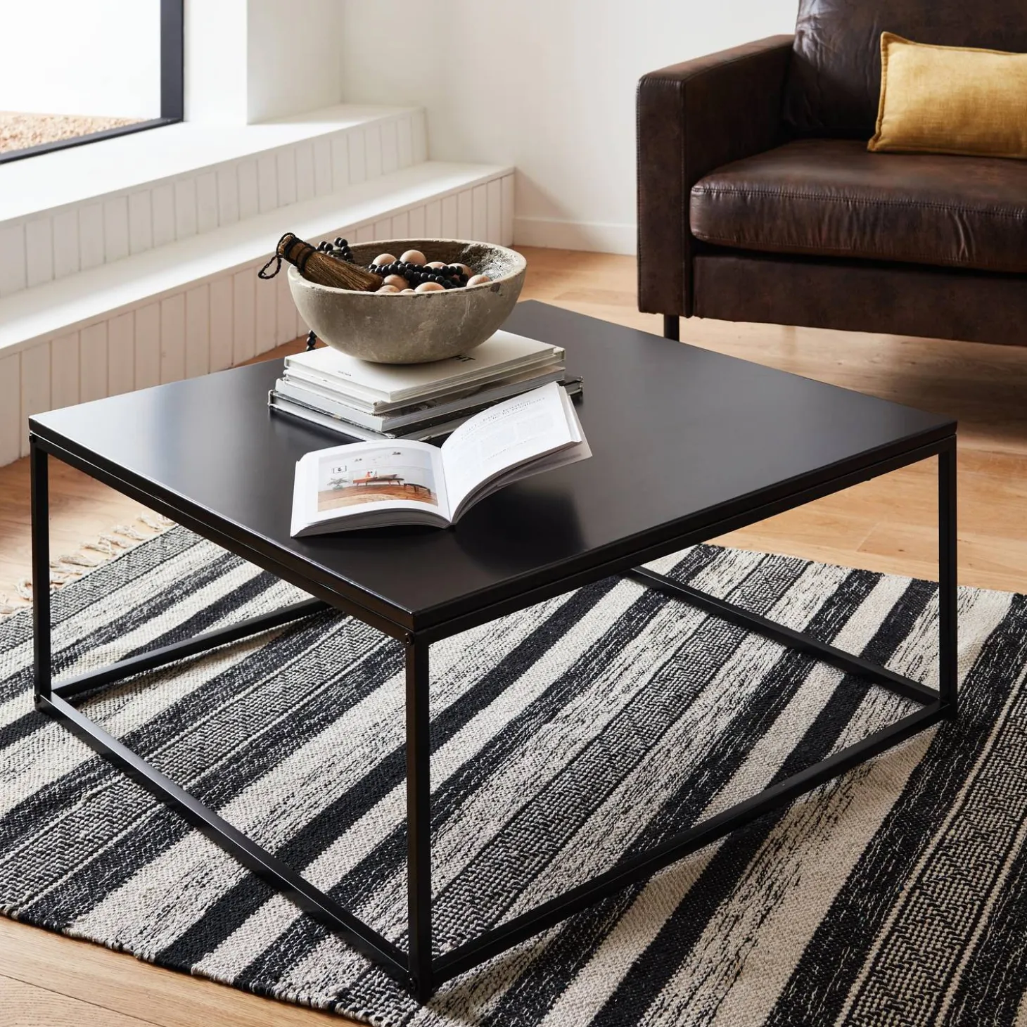 Salontafel zwart metaal design - Industrielle